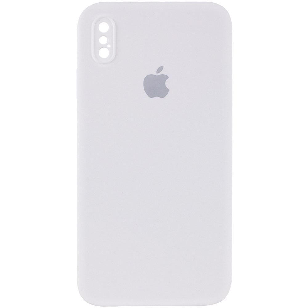 Silicone Case Square Full Camera Protective (AA) для iPhone XS (5.8") (White)-0